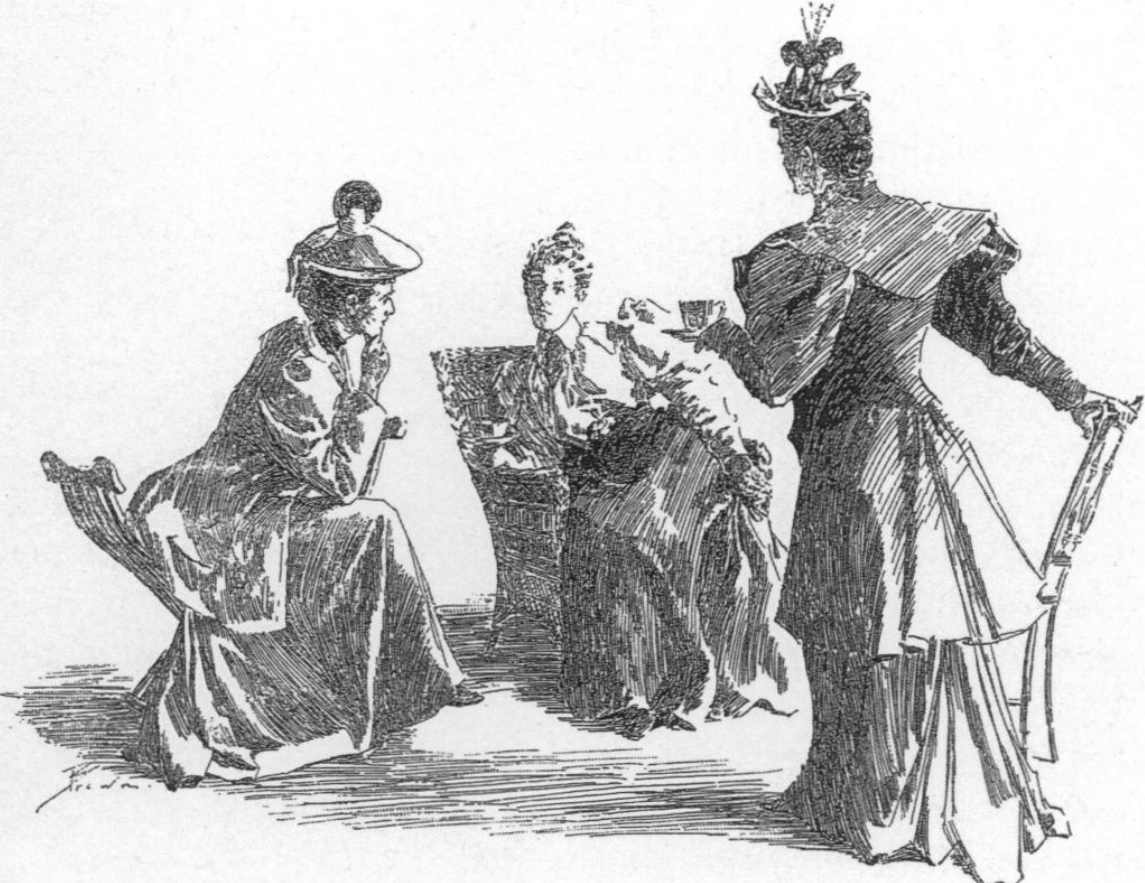 Emily Meredith Aylward, Afternoon Tea at the Club, Scribner’s Magazine, vol. 16, novembre 1894, p. 604