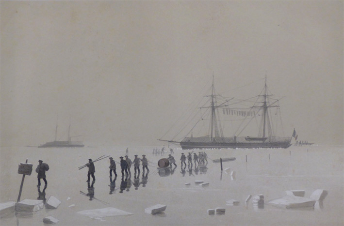 Nos souvenirs de Kil-Bouroun</i> - Planche 11,<i>Effet de brume un jour de dégel </i> (janvier 1856)