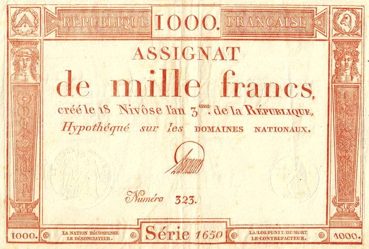  fig.2 Assignat de mille francs