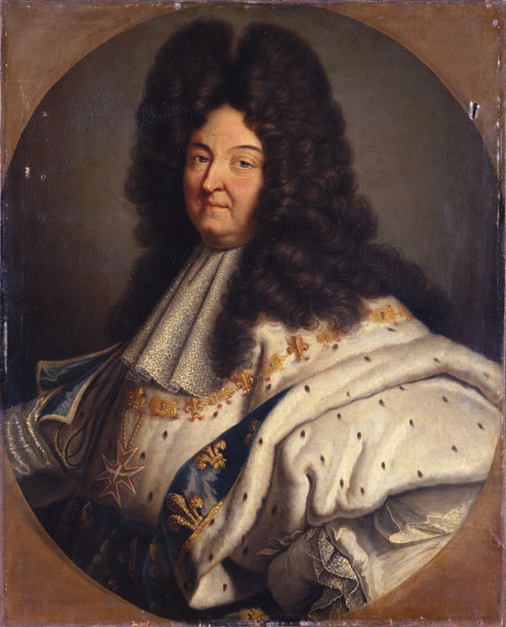 <b>fig.4</b>Anonyme français, <i>Portrait de Louis XIV</i>, d'après Hyacinthe Rigaud